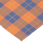 Pumpkin Orange Blue Scottish Tartan Kariert Fall Tischdecke (Schrägansicht)