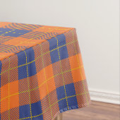 Pumpkin Orange Blue Scottish Tartan Kariert Fall Tischdecke (Beispiel)