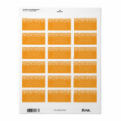 Pumpkin Orange Damask Spitzen Rücksendeadresse Adressaufkleber (Vorne)