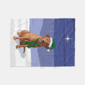 Pumpkin Orange Dripping Fleecedecke (Vorderseite (Horizontal))