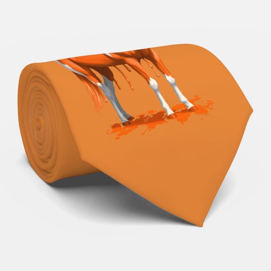 Pumpkin Orange Dripping Nass Paint Horse Krawatte (Gerollt)
