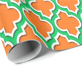 Pumpkin Orange Emerald Green Wht XL Marokkaner #4D Geschenkpapier (Rolleneckpunkt)