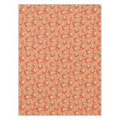 Pumpkin orange fall floral plaid check autumn tischdecke (Vorderseite)