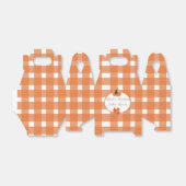 Pumpkin Orange Gingham Fall Baby Dusche Geschenkschachtel (Ungefaltet)