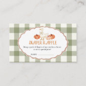 Pumpkin Orange Goose Baby Dusche Winzer Raffle Enc Begleitkarte (Vorderseite)