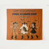 Pumpkin Orange Halloween Event Background Wandteppich (Vorderseite (Horizontal))