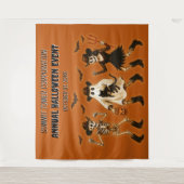 Pumpkin Orange Halloween Event Background Wandteppich (Vorderseite)