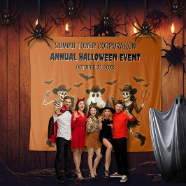 Pumpkin Orange Halloween Event Background Wandteppich