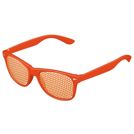 Pumpkin Orange Kids Retro Party Shades Sonnenbrille (Schrägansicht)