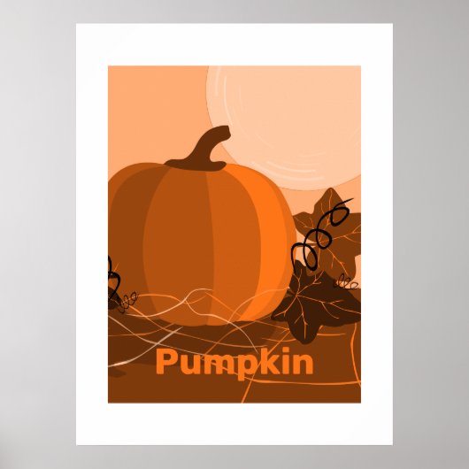 Pumpkin Orange Kitchen Wall Decke Poster (Vorne)