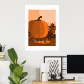 Pumpkin Orange Kitchen Wall Decke Poster (Heimbüro)