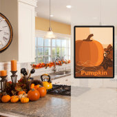 Pumpkin Orange Kitchen Wall Decke Poster