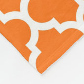 Pumpkin Orange marokkanische #5 Navy 3 Initial Mon Fleecedecke (Ecke)
