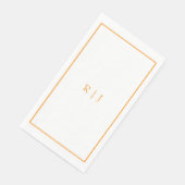 Pumpkin Orange Monogramme Herbsthochzeit Serviette (Ecke)