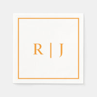 Pumpkin Orange Monogramme Herbstliche Hochzeit im