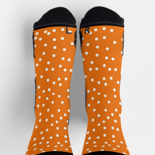 Pumpkin Orange Poke A Dot Design Socken (Oben)