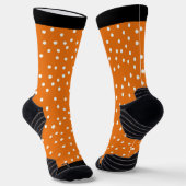 Pumpkin Orange Poke A Dot Design Socken (Gewinkelt)