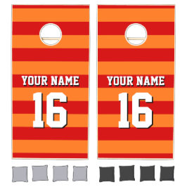 Pumpkin Orange Red Team Jersey Preppy Strip