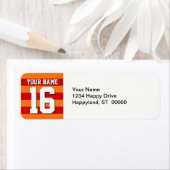 Pumpkin Orange Red Team Jersey Preppy Strip (Insitu)