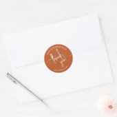 Pumpkin Orange Scripting Business Vielen Dank Runder Aufkleber (Umschlag)