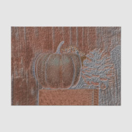 Pumpkin Orange Silver Metallic Eleganter Herbst Seidenpapier