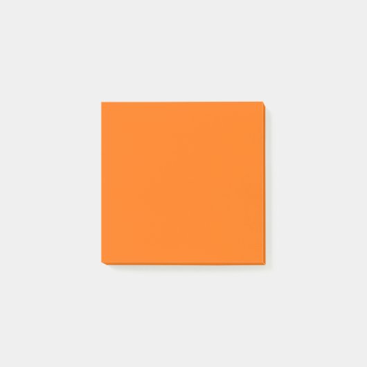 Pumpkin Orange Solid Schlicht Post-it Klebezettel (Vorderseite)