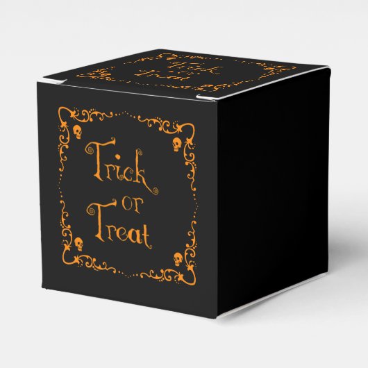 Pumpkin Orange Trick oder Treat Geschenkschachtel (Vorderseite)