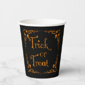 Pumpkin Orange Trick oder Treat Pappbecher (Vorderseite)