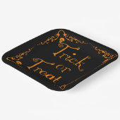 Pumpkin Orange Trick oder Treat Pappteller (Gewinkelt)