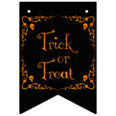 Pumpkin Orange Trick oder Treat Wimpelkette (Zweite Fahne)