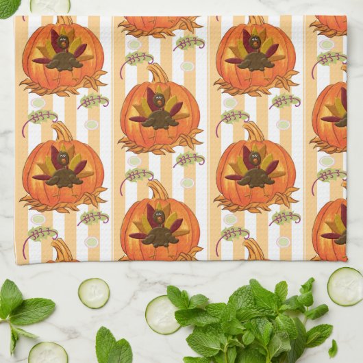 Pumpkin Orange Türkei Handtuch (Gefaltet)