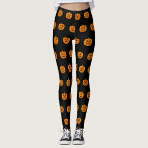 Pumpkin Orange und Black Halloween Leggings
