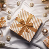Pumpkin-Orange- und Weißstreifenmuster Geschenkpapier
