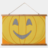 Pumpkin Orange Wandteppich Mit Holzrahmen (Vorderseite)