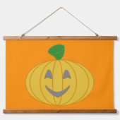 Pumpkin Orange Wandteppich Mit Holzrahmen (Vorderseite 2)
