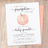 Pumpkin Orange Watercolor Baby Sprinkle Einladung