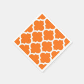 Pumpkin Orange Welch marokkanisches Quatrefolienmu Serviette (Ecke)