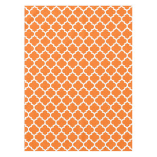 Pumpkin Orange Welch marokkanisches Quatrefolienmu Tischdecke
