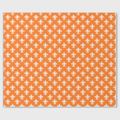 Pumpkin Orange White Lilie Pattern Geschenkpapier (Flach)