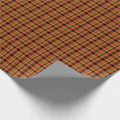 Pumpkin Orange & Yellow Tartan Geschenkpapier (Ecke)