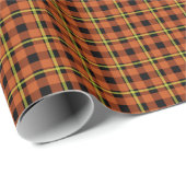 Pumpkin Orange & Yellow Tartan Geschenkpapier (Rolleneckpunkt)
