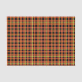 Pumpkin Orange & Yellow Tartan Seidenpapier