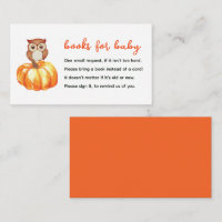 Pumpkin & Owl Books für Babyduschenkarte