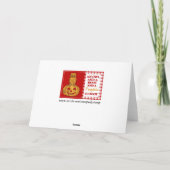 Pumpkin Owl & Gingham New Baby Ankündigung (Rückseite)