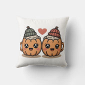 Pumpkin Paar Pillow - Cute Cozy Fall Home Decr Kissen (Rückseite)