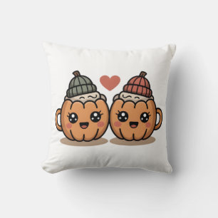 Pumpkin Paar Pillow - Cute Cozy Fall Home Decr Kissen