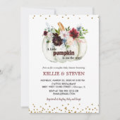 Pumpkin Paare Baby Dusche elegante Einladung (Vorderseite)