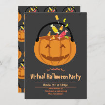 Pumpkin Pail Candy Virtual Halloween-Party