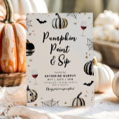 Pumpkin Paint und Sip Adult Halloween Wine Party Einladung