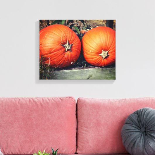 Pumpkin Pair Fall Leinwanddruck (Insitu (Wohnzimmer))